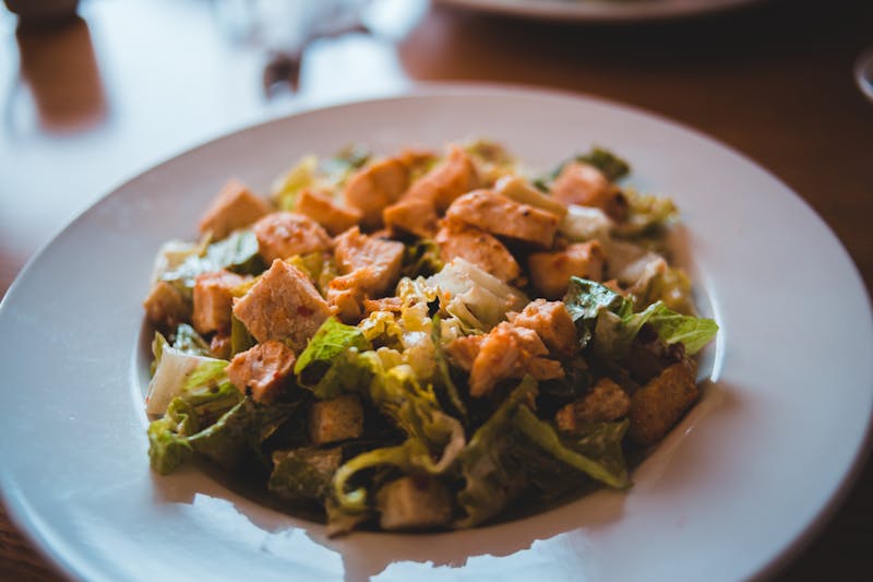 Classic Caesar Salad with croutons and parmesan